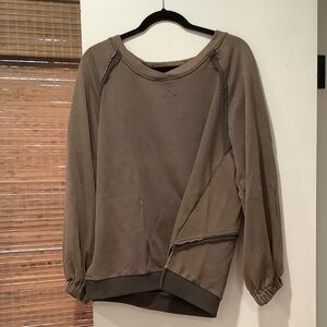 POL Taupe Knit Pullover Top